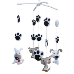 Cats and Dogs Baby Crib Bell Handmade Musical Mobile Baby Shower Gift Nursery Decor - Default