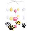 Baby Crib Musical Mobile Hanging Nursery Room Decor Newborn Bedding Crib; Cute Colorful Dog Paw - Default