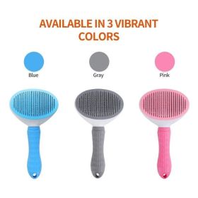 One-click Hair Removal Pet Comb Cat Comb Automatically Faded Dog Comb Pet Supplies Dog Brush Pet Accessories Pet Grooming - pink