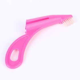 Pet Toothbrush For Dog & Cat; Cat Grooming Cleaning Brush - Pink (14cm/5.51in)