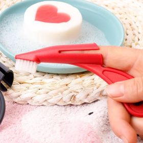 Pet Toothbrush For Dog & Cat; Cat Grooming Cleaning Brush - Red (14cm/5.51in)