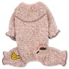 Touchdog Bark-Zz Designer Soft Cotton Full Body Thermal Pet Dog Jumpsuit Pajamas - Pink - Small