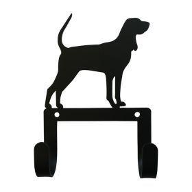 Black and Tan Hound Leash and Collar Wall Hook - SKU