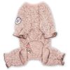 Touchdog Bark-Zz Designer Soft Cotton Full Body Thermal Pet Dog Jumpsuit Pajamas - Pink - X-Small