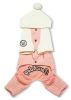 Touchdog Fashion Designer Full Body Quilted Pet Dog Hooded Sweater - Pink/White - Large