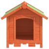 Dog Kennel Brown 25.6"x25.6"x24.2" Solid Wood Pine - Brown