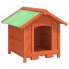 Dog Kennel Brown 25.6"x25.6"x24.2" Solid Wood Pine - Brown
