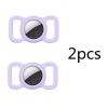 2pcs Pet Silicone Protective Case Dog Cat Collar Loop For Apple Airtags Cover For Air Tags Locator Tracker Anti-lost Device New - purple 2pcs