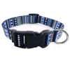 Pet supplies Digital printing Pet collar Bohemian collar Ethnic dog collar - Bohemian blue - Collar M: 2 * 55cm