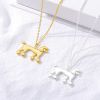 Vintage Dog Necklace Gold Stainless Steel Chain - Gold