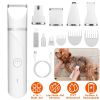 4 In 1 Electric Pet Dog Cat Grooming Kit Cordless Rechargeable Pet Hair Trimmer - White