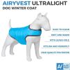 Blue Dog Winter Coat for Large Dogs Waterproof Dog Warm Jacket for Cold Weather Snow Dog Puffer Vest Adjustable Coat with Velcro XL Size - Airyvest