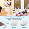 Dog Nail Grinder 2 Speeds Quiet USB Rechargeable Pet Nail Grinder Professional Pet Nail Trimmer Cordless Paws Grooming - Dark Blue