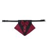 wedding suit dog collar pet saliva towel dog wedding triangle scarf - Red and black triangle scarf collar set - S