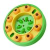 Dog Puzzle Food Feeder Slow Feeding Bowl Interactive Toy Dog Treat Dispensing Toy - Green