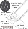 925 Sterling Silver Heart Necklace for Girls Womens Dog Paw Pendant Necklace Love Chain 16''+2'' - default