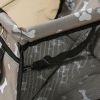 Pet Dogs Car Booster Seat Travel Carrier Cage; Oxford Breathable Folding Soft Washable Travel Bags - Grey