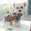 Pet Dress; Plaid Dog Dress With Belt; Winter Cat Dress Pet Clothes For Small Medium Dogs & Cats - Dark Khaki - XS