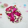 Winter Warm Pet Clothing For Small Dogs Soft Coral Vest Puppy Coat Leopard Print Dogs Costume - Dark Pink - L