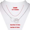 Stainless Paw Print Pendant Necklace for Women Forever Loving Heart Link Dog Paw Pendant Couple Necklace Jewelry - default