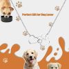 Stainless Paw Print Pendant Necklace for Women Forever Loving Heart Link Dog Paw Pendant Couple Necklace Jewelry - default