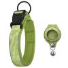 Cross-border new dog collar airtag locator anti-lost pet collar; Pet Collar with AirTag Case Holder - Camouflage green collar set - XL: 3.0 * 48-55cm