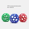 Dog toy hollow ball bite-resistant elastic rubber ball bell pet toy; Jingle Bell Toy Ball - Green - Hollow ball (with tennis ball)