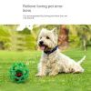Dog toy hollow ball bite-resistant elastic rubber ball bell pet toy; Jingle Bell Toy Ball - Green - Hollow ball (with tennis ball)