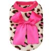 Winter Warm Pet Clothing For Small Dogs Soft Coral Vest Puppy Coat Leopard Print Dogs Costume - Dark Pink - XS
